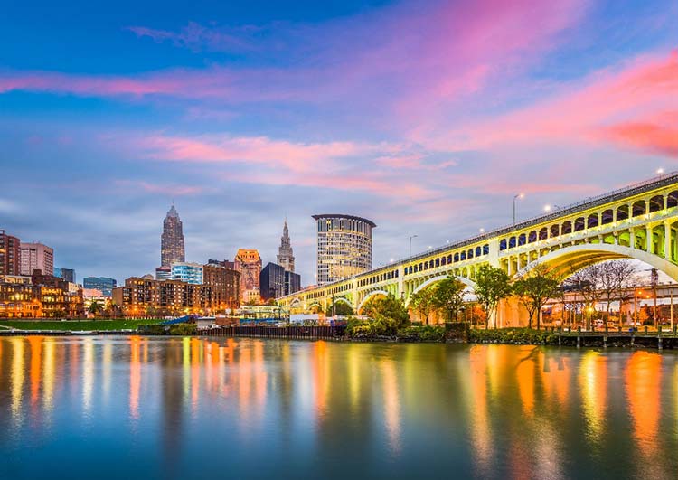 Cleveland Ohio downtown city skyline